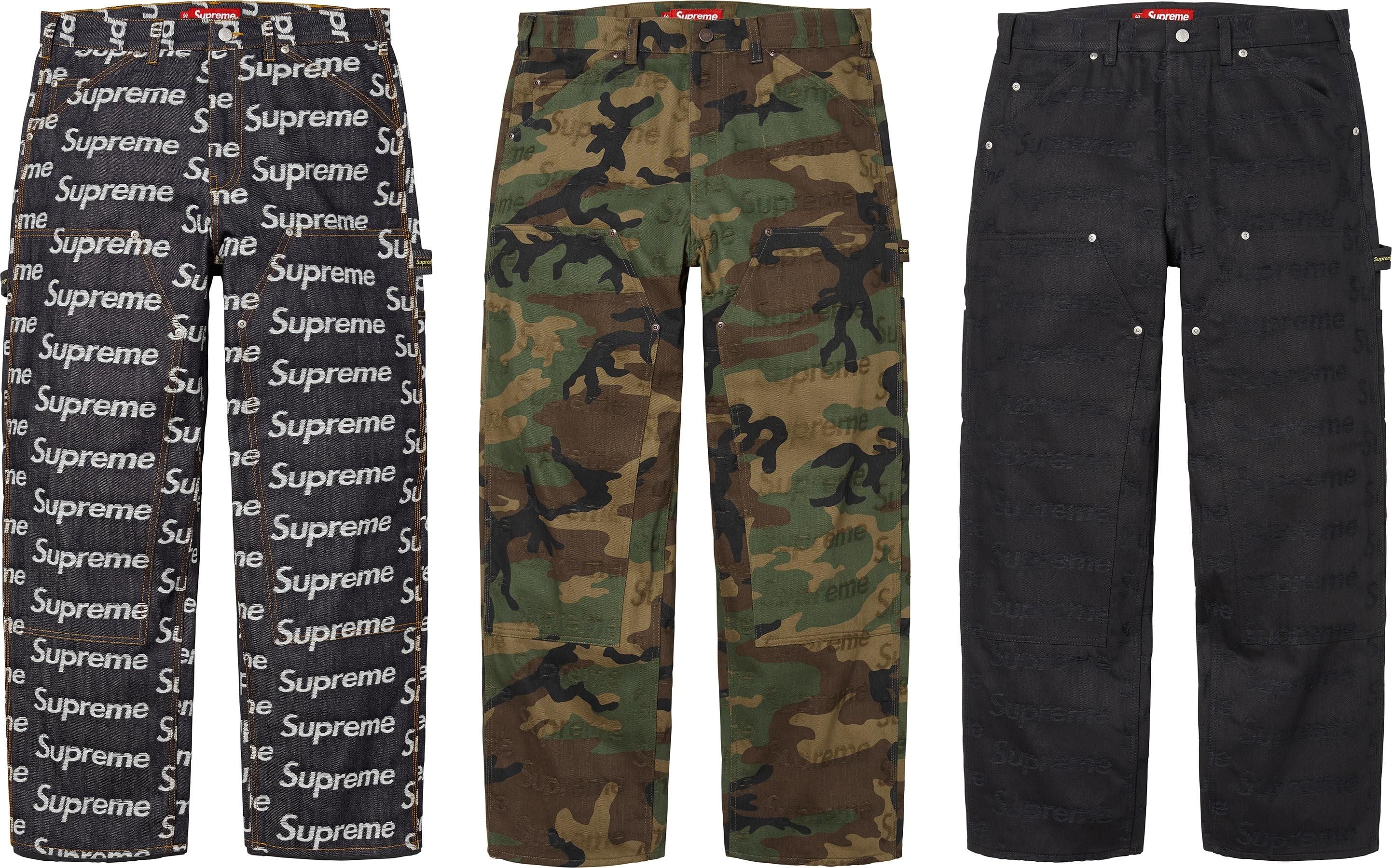 Jacquard Logos Double Knee Denim Painter Jean